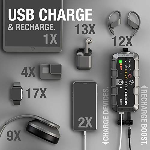 Arrancador de Bateria Noco GB20 500A Portatil 12V