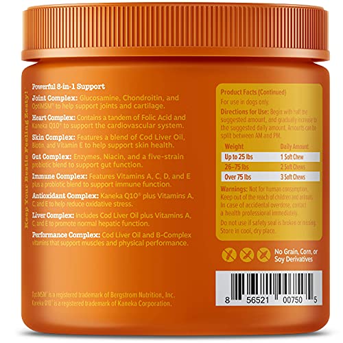 Multivitaminico Zesty Paws 8 en 1 perros sabor pollo 90 uds