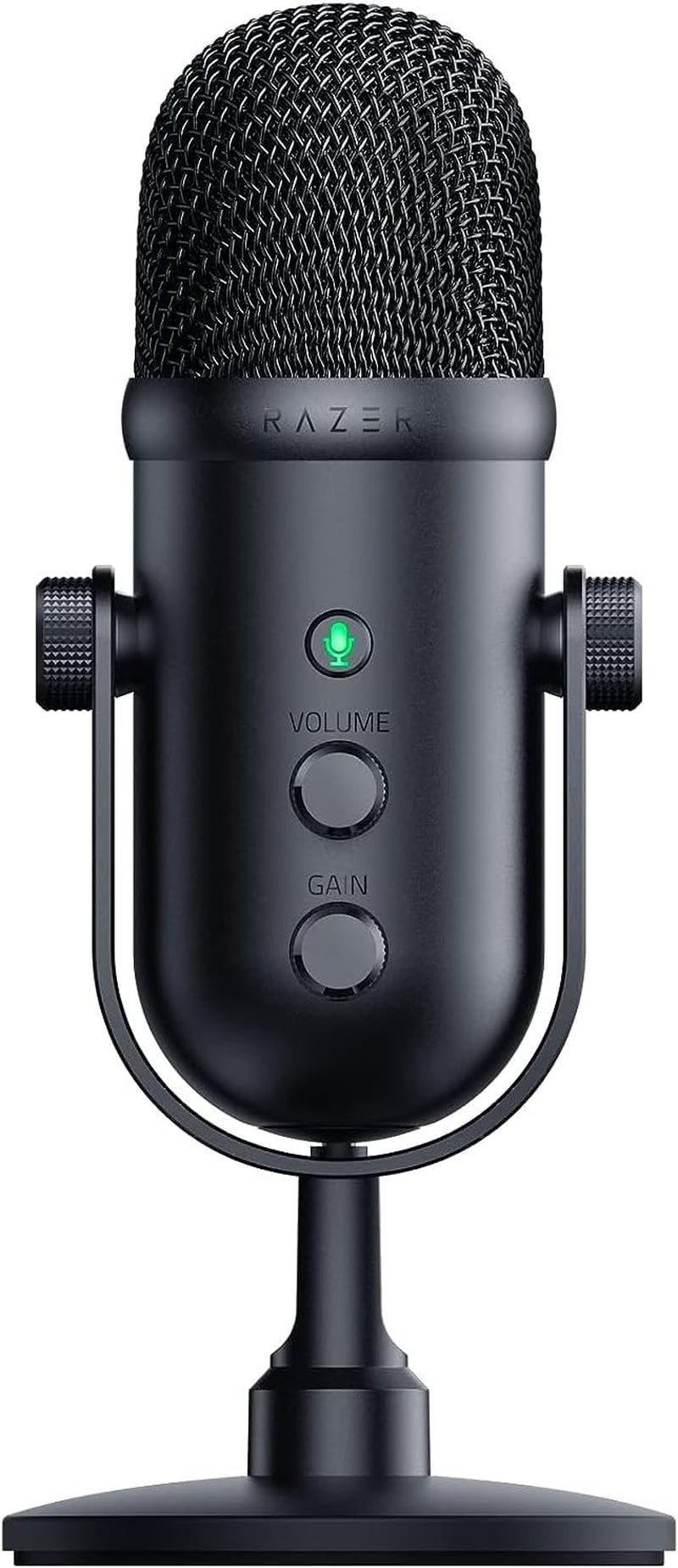 Razer Seiren V2 Pro USB Microphone for Streaming, Gaming, Recording, Podcasting on PC, Twitch, Youtube: High Pass Filter - Mic Monitoring and Gain Control - Built-In Shock Absorber and Mic Windsock