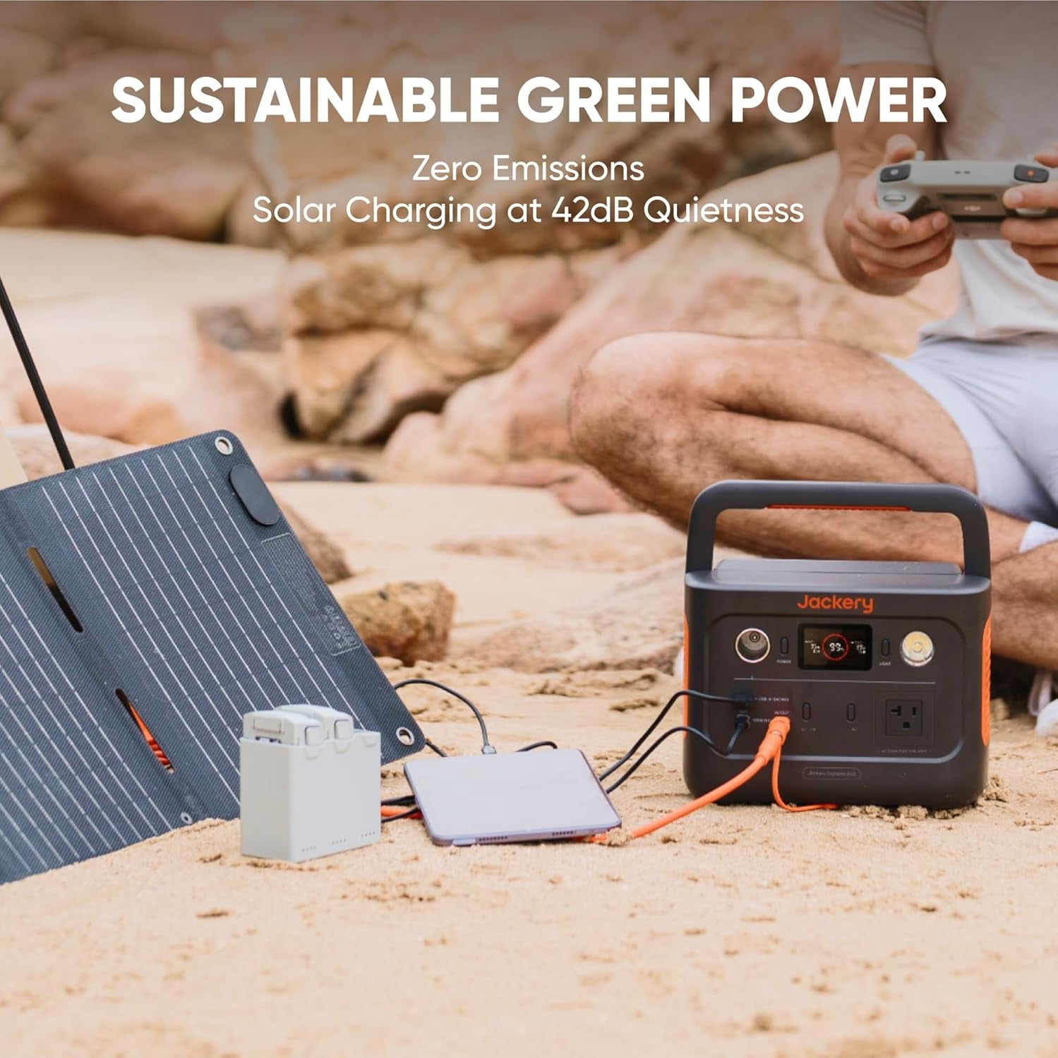 Jackery Explorer 240 V2 Portable Power Station 2024 New Version, 256Wh Lifepo4 Battery with 300W AC/100W USB-C Output, 1Hr Fast Charging, Versatile Scenarios-Outdoor/Camping/Rv/Travel/Emergency Backup