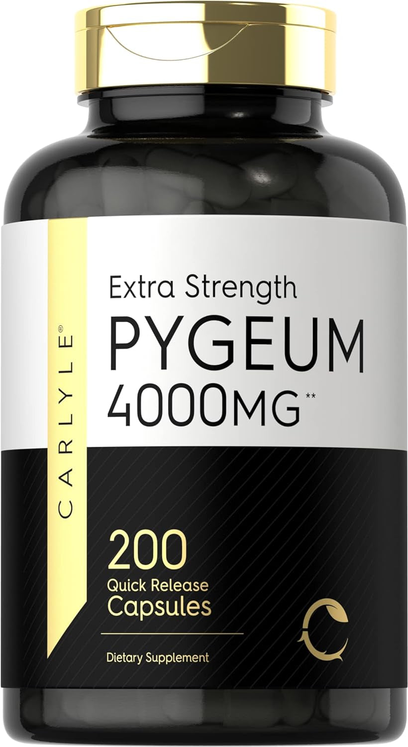 Carlyle Pygeum Africanum Bark Extract 4000Mg | 200 Capsules | Extra Strength Supplement | Non-Gmo, Gluten Free