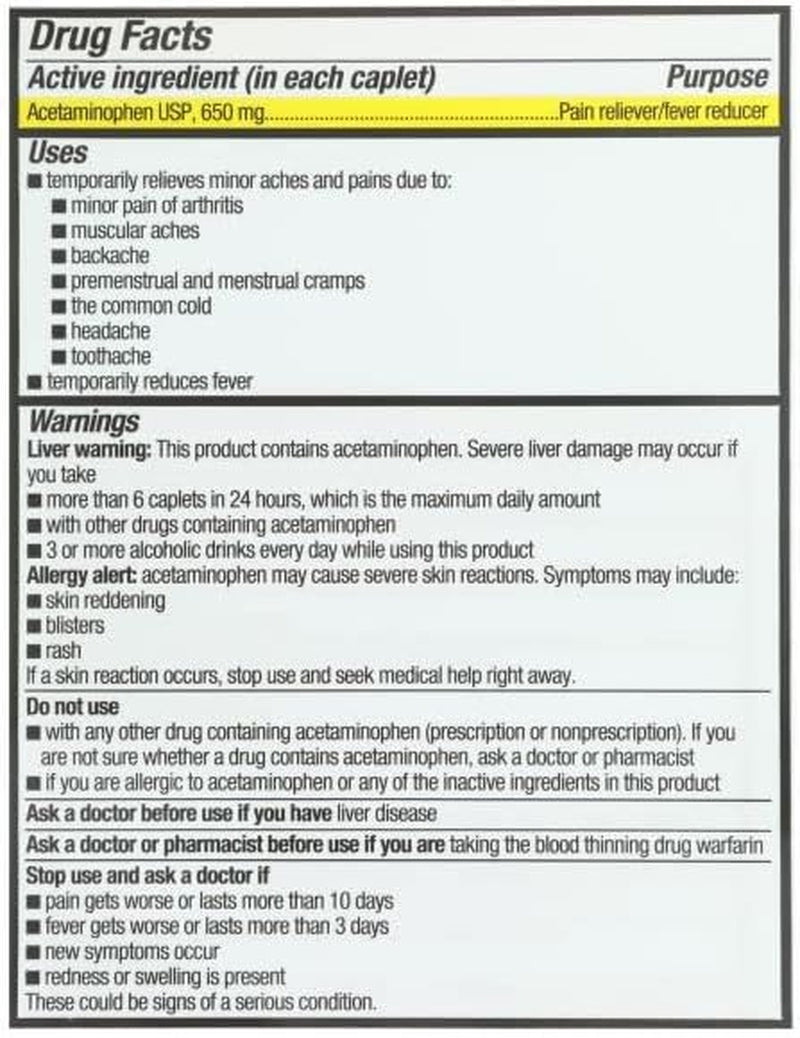 Rite Aid Acetaminophen 650Mg Arthritis Extended Release Caplets - 225 Count