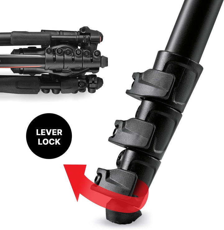 Manfrotto Befree Live Advanced 4-Section Aluminum Travel Tripod with 3-Way Fluid Head