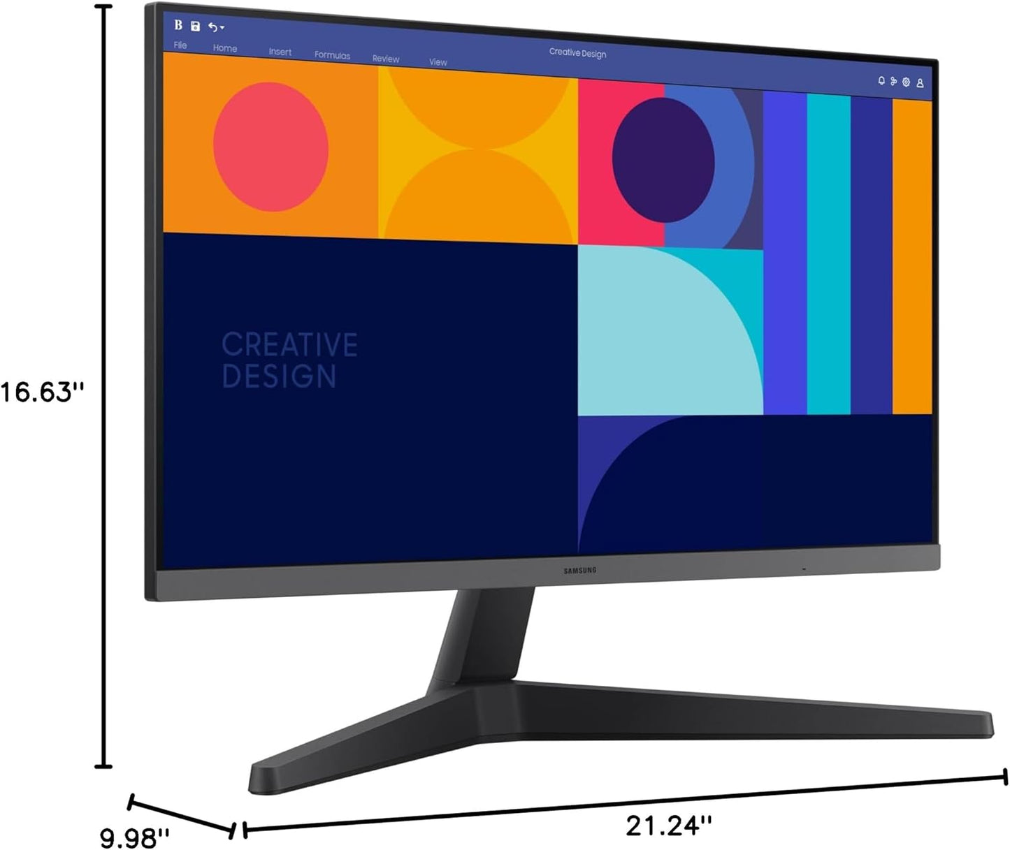 SAMSUNG 24-Inch S33GC Series Business Essential Computer Monitor, IPS Panel, Tilt Only Display Stand, 100Hz, HDMI and Displayport, AMD Freesync, Advanced Eye Care, LS24C332GANXZA, 2023