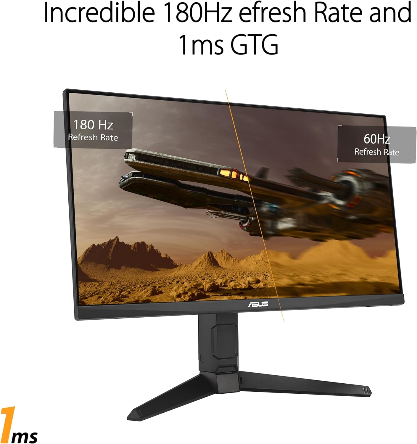 ASUS TUF Gaming 24” (23.8” Viewable) 1080P Monitor (VG249QL3A) - Full HD, 180Hz, 1Ms, Fast IPS, ELMB, Freesync Premium, G-SYNC Compatible, Speakers, Displayport, Height Adjustable, 3 Year Warranty