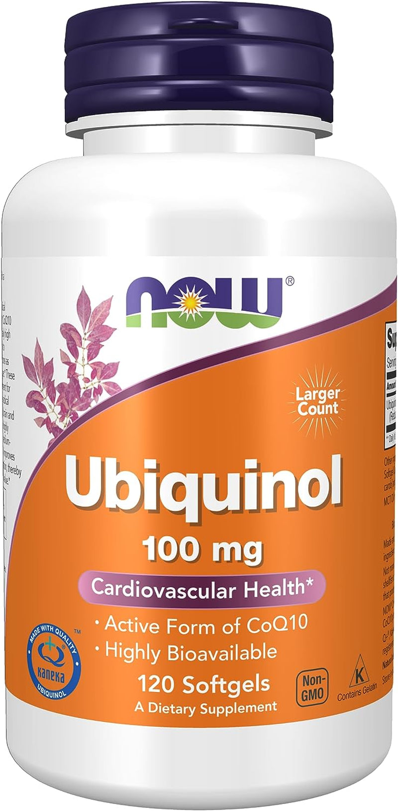 NOW Supplements, Ubiquinol 100 Mg, High Bioavailability (The Active Form of Coq10), 120 Softgels