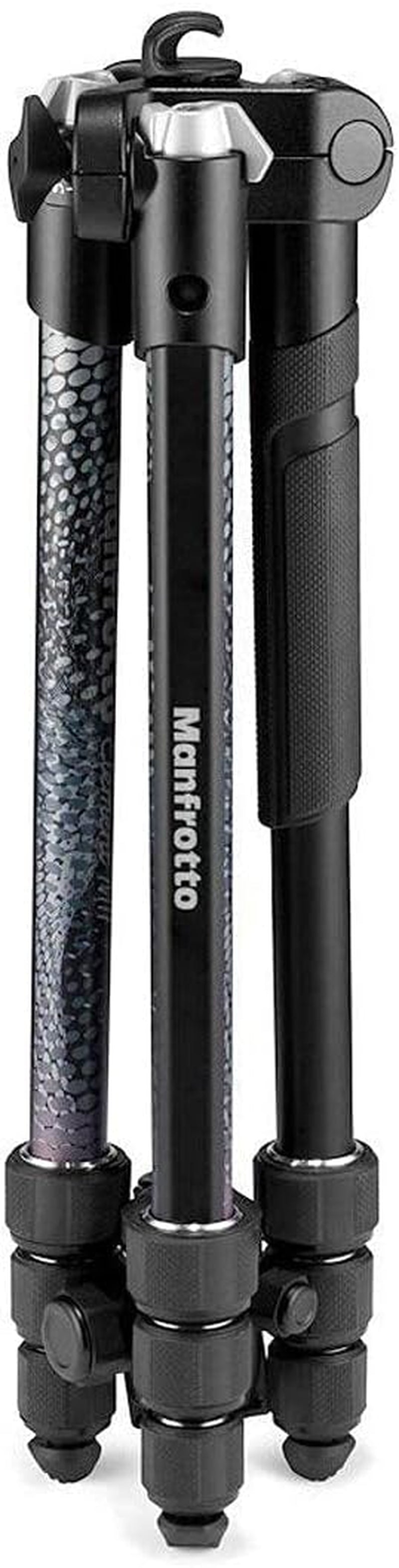 Manfrotto Element MII MKELMII4BK-BH, Lightweight Aluminium Travel Camera Tripod, with Carry Bag, Arca-Compatible Ball Head, 4-Section Legs, Twist Locks, Load up 8Kg, for Mirrorless, Dslr,Black