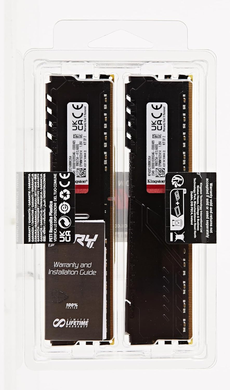 Kingston Fury Beast 64GB (2X32Gb) 3200Mt/S DDR4 CL16 Desktop Memory Kit of 2 KF432C16BBK2/64