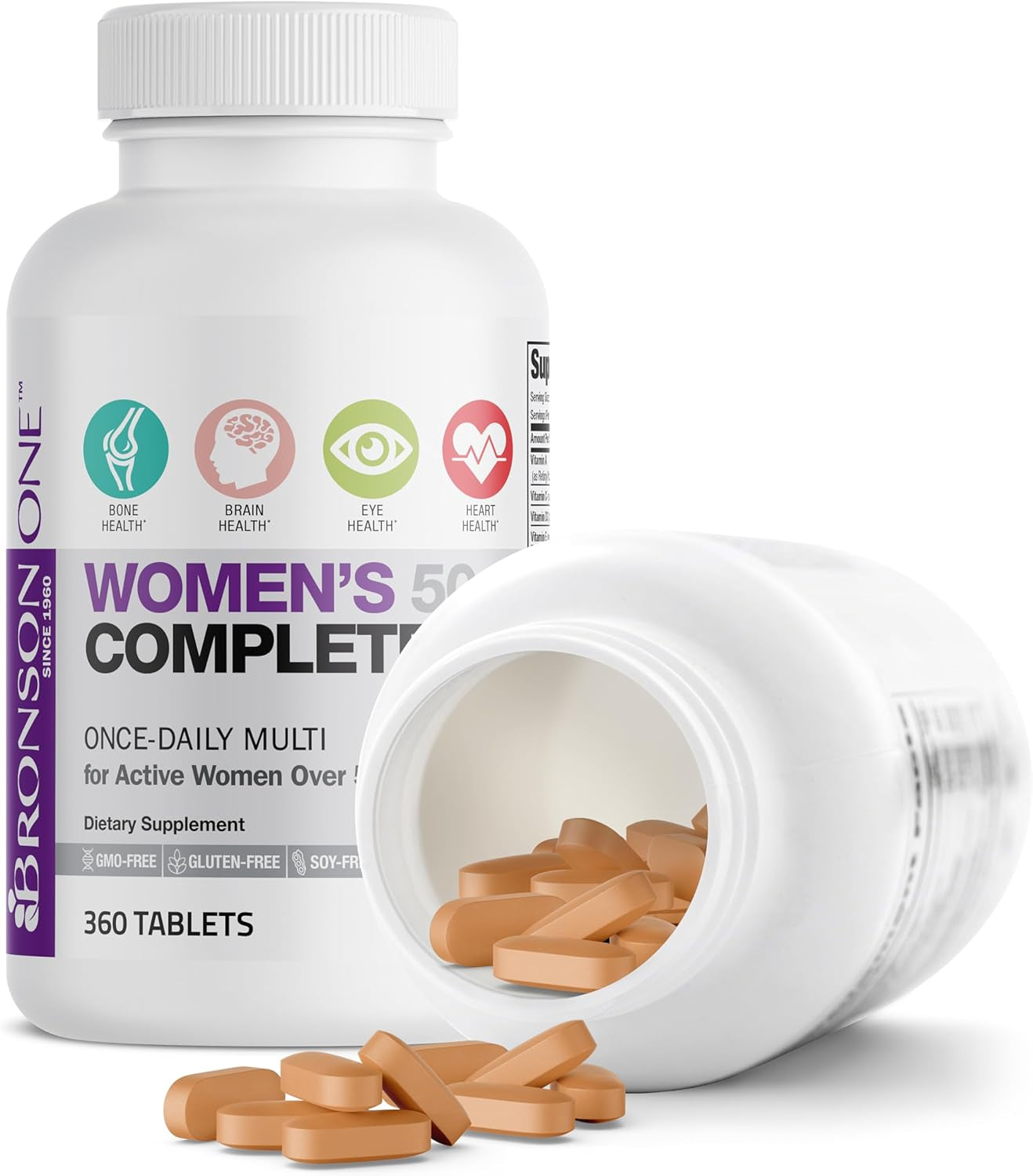 Bronson ONE Daily Women’S 50+ Complete Multivitamin Multimineral, 360 Tablets