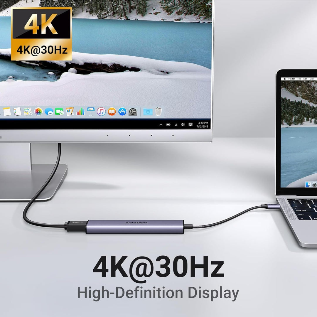 UGREEN Revodok 105 – Hub USB-C 5 en 1 con HDMI 4K y PD 100W