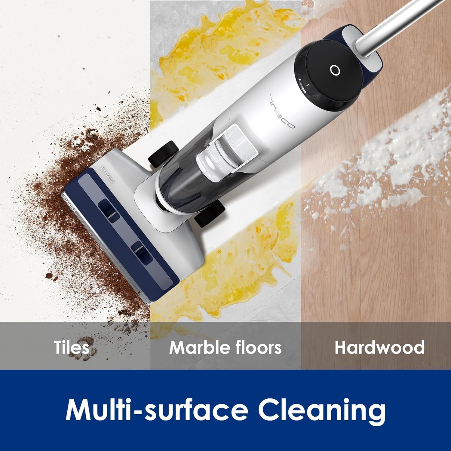 Tineco Ifloor 5 Breeze Complete Wet Dry Vacuum Cordless Floor Washer, One-Step Cleaning for Hard Floors, Edge Clean, Auto Self-Cleaning, Lightweight & Cordless Design