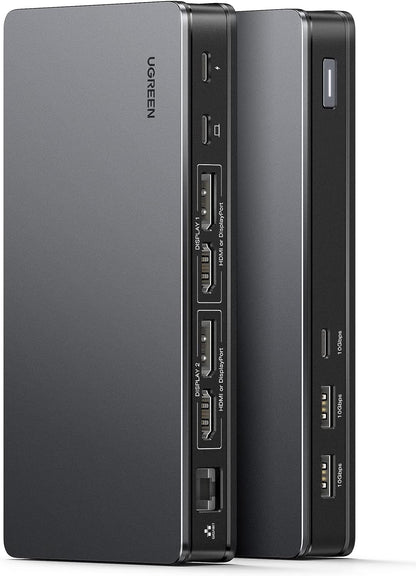 UGREEN Revodok Pro 209 USB C Docking Station, Displaylink 9-In-1 Dual 4K@60Hz Monitor Dock for Macbook & Windows with 2 DP & 2 HDMI, 10 Gbps USB C & USB-A Data Ports, 100W PD, Gigabit Ethernet