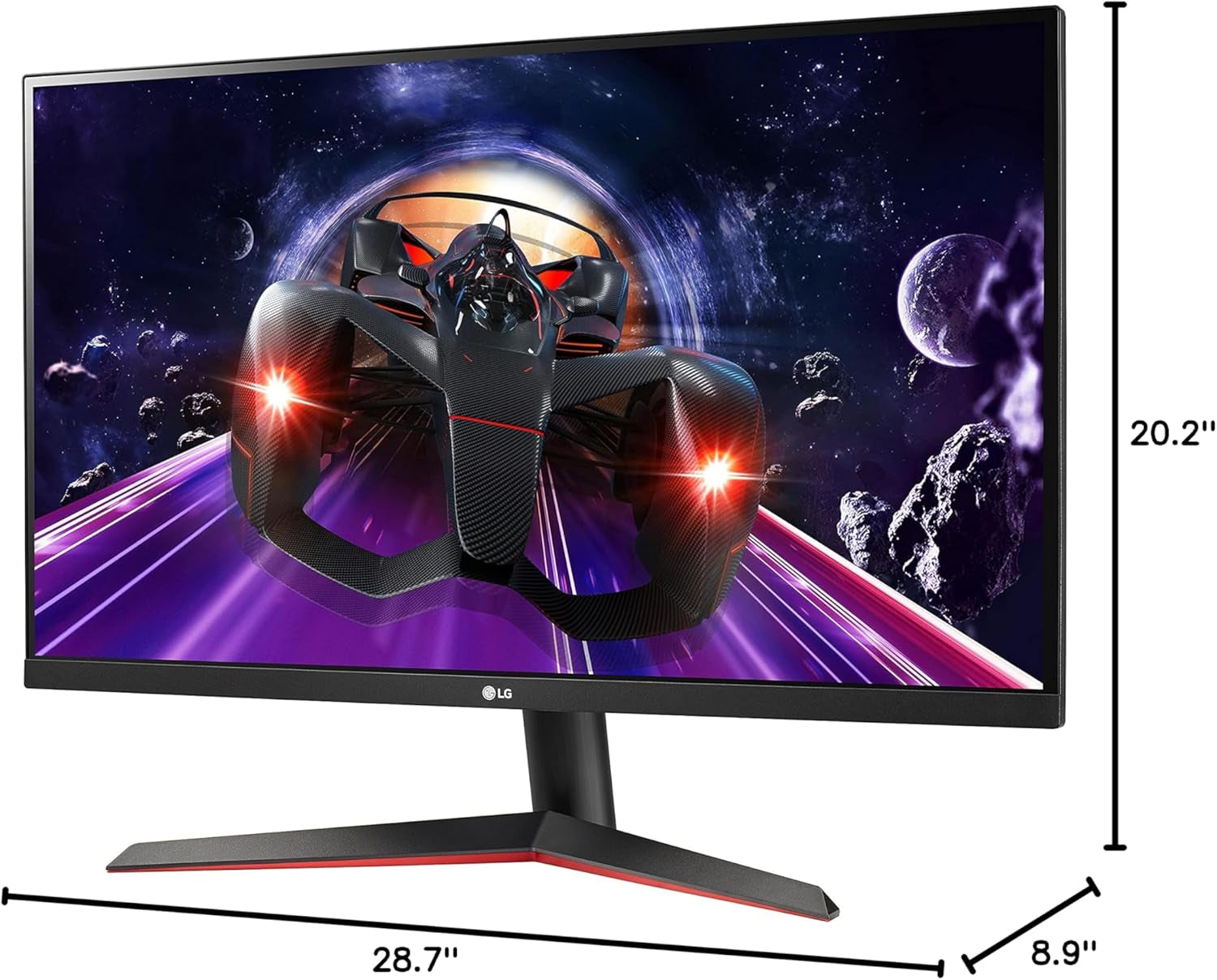 LG 24MP60G-B 24" Full HD (1920 X 1080) IPS Monitor with AMD Freesync and 1Ms MBR Response Time, and 3-Side Virtually Borderless Design - Black