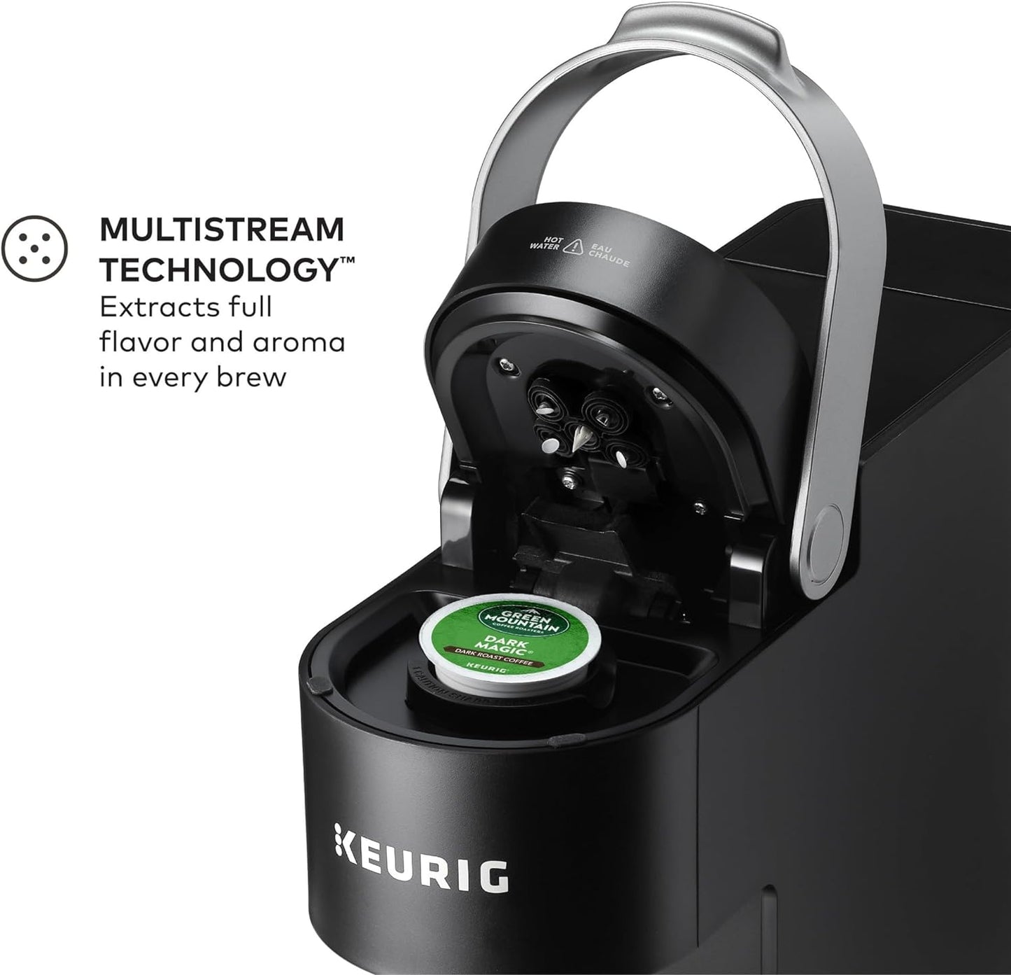 Keurig K-Slim Single Serve K-Cup Pod Coffee Maker, Multistream Technology, 3 Brew Sizes, Slim and Sleek Design, 46Oz Removable Reservoir, Black