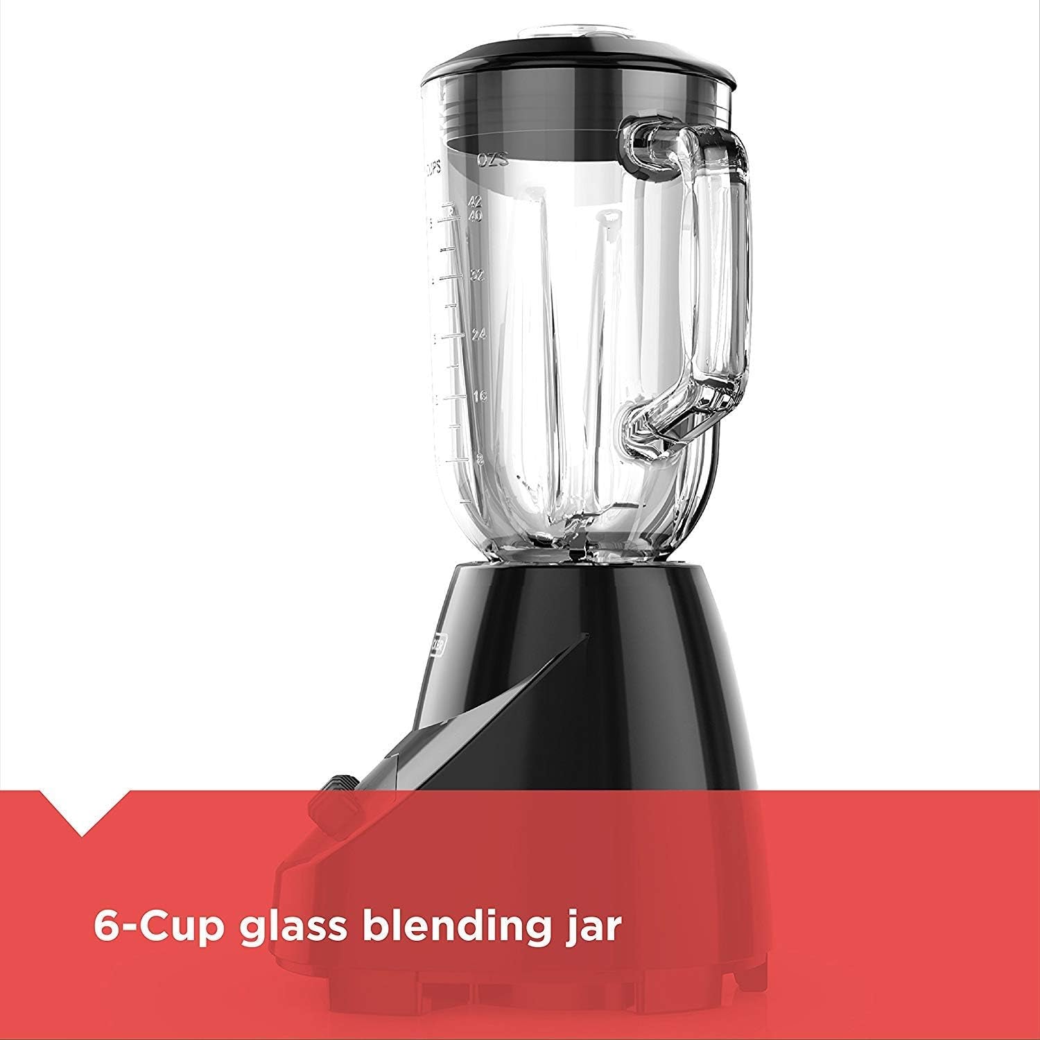 BLACK+DECKER 10-Speed Countertop Blender, BL2010BG, 6-Cup Glass Jar, Dishwasher-Safe, Stainless Steel Blade, Suction Feet