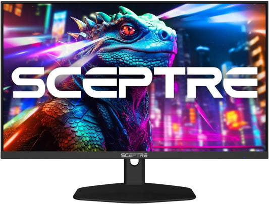 Sceptre 27-Inch IPS Eye Care Monitor 100Hz Displayport HDMI and USB-C 100% Srgb Build-In Speakers, Machine Black 2024 (E275W-FP100T)