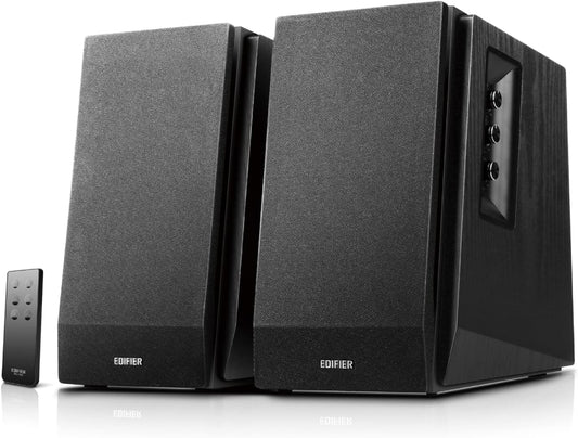 Edifier R1700BT Bluetooth Bookshelf Speaker - Active Near-Field Studio Monitors - Powered Speakers 2.0 Setup Wooden Enclosure 66W RMS (Black)