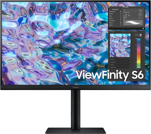 SAMSUNG S61B Series 27-Inch QHD (2560X1440) Computer Monitor, 75Hz, HDMI, IPS Panel, Displayport, Freesync, Height Adjustable Stand (LS27B610EQNXZA), Black