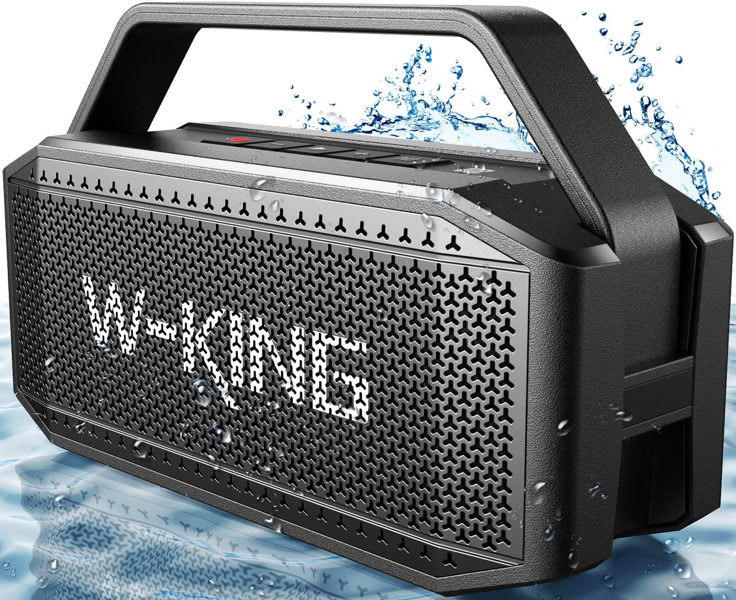 W-KING Bluetooth Speaker- 100W Peak 60W RMS Deep Bass, IPX6 Portable Waterproof Loud Bluetooth Speakers Wireless with Subwoofer, 40H/Power Bank/Tf/Aux/Eq, Party Boombox Outdoor Large Bluetooth Speaker