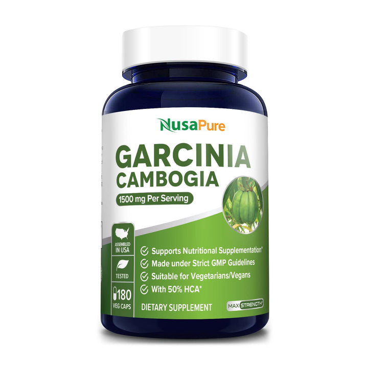 Garcinia Cambogia NusaPure 1.500 mg - 180 capsulas vegetales