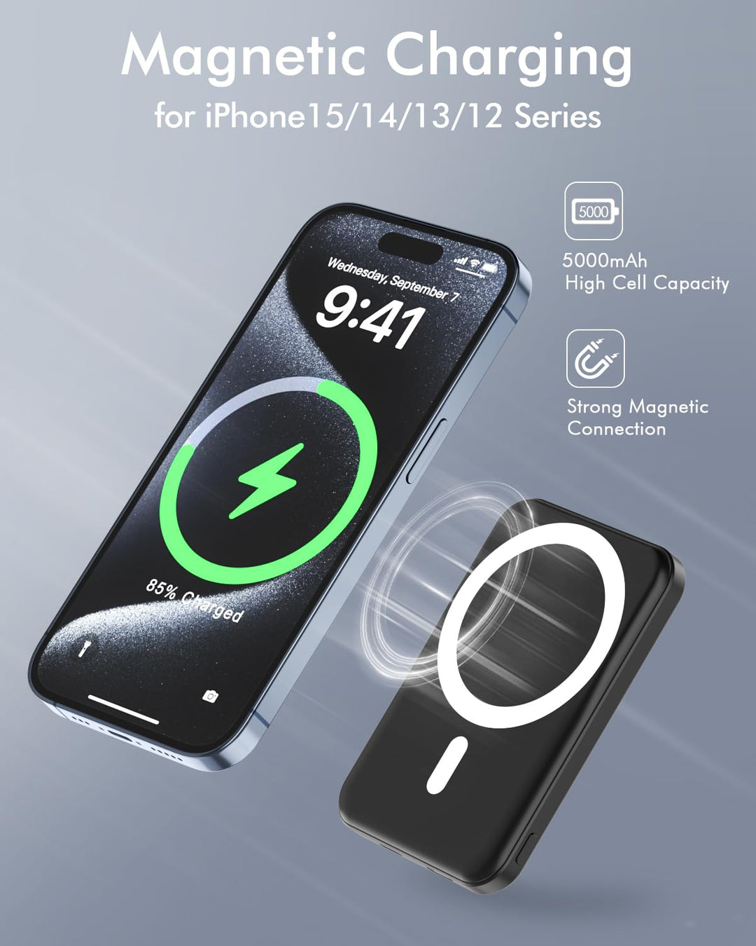 Podoru MagSafe 5000 mAh Power Bank inalámbrico 20 W USB-C