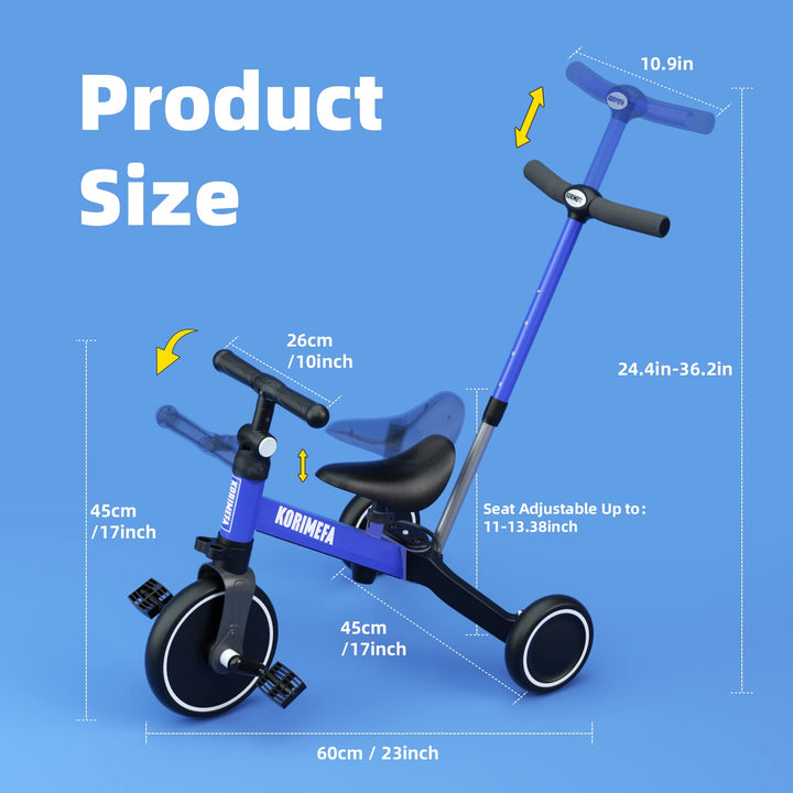Triciclo newyoo TR008 5 en 1 con manija y barra de seguridad