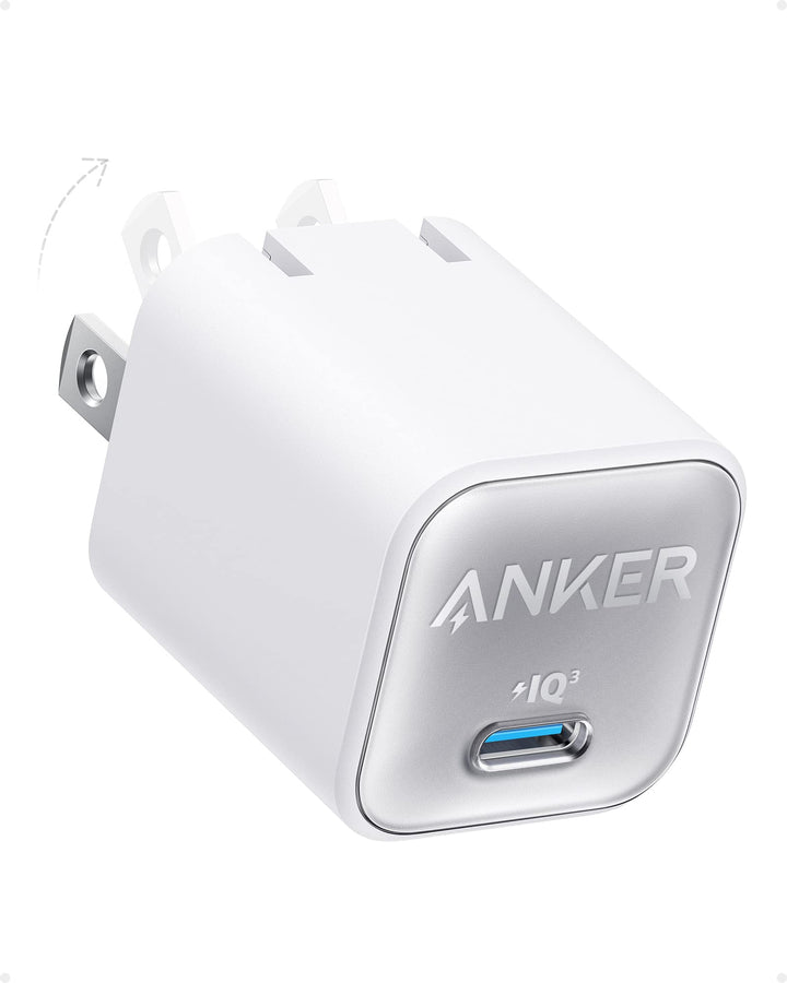 Cargador Anker Nano 30W USB-C Rapido Plegable Blanco