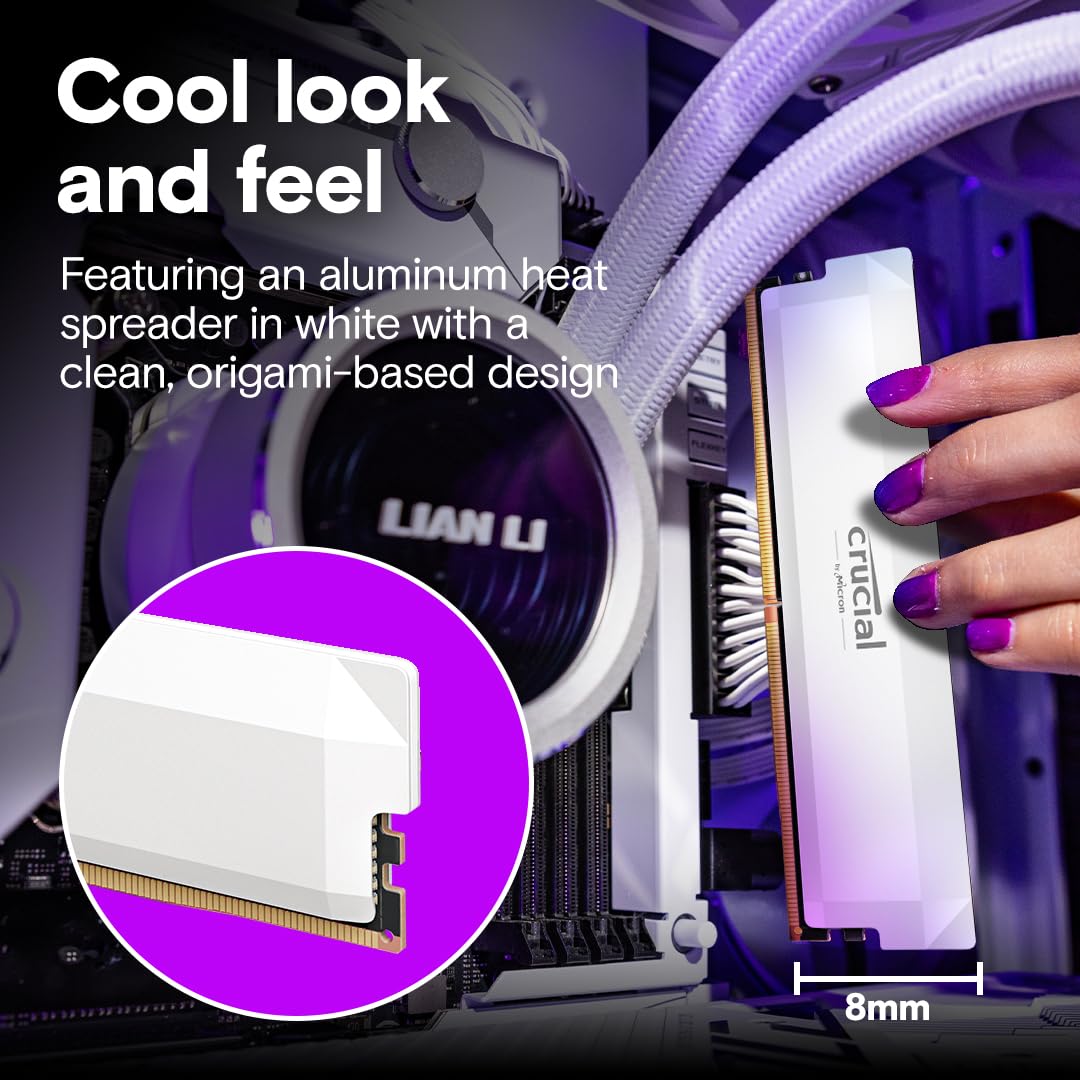 Crucial Pro DDR5 32 GB (2×16 GB) 6000 MHz CL36 – Kit Blanco