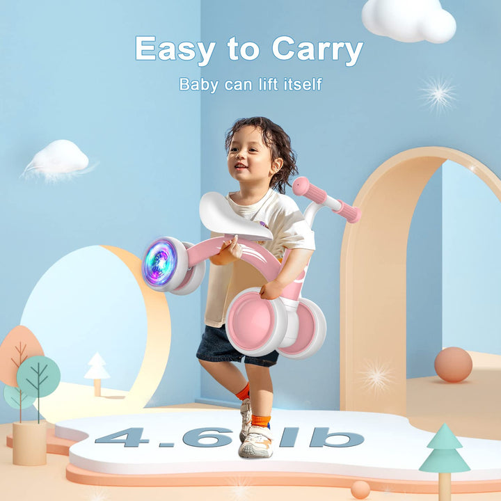 Bicicleta de equilibrio Gamefimy 4 ruedas con luces para bebe