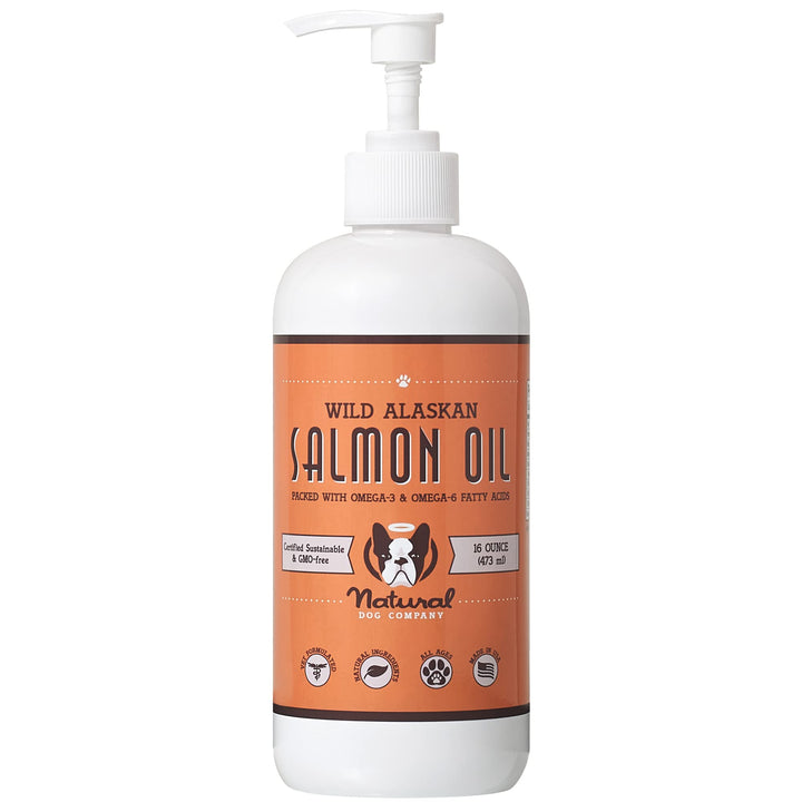 Natural Dog Wild Alaskan Salmon Oil 16 oz Aceite Omega 3 piel y perros