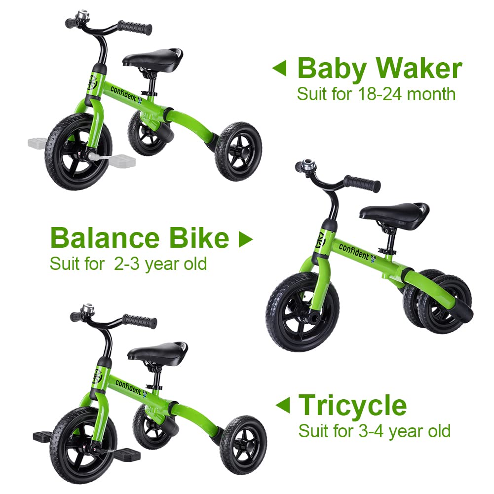 Triciclo YGJT 3 en 1 plegable con pedales removibles para niños