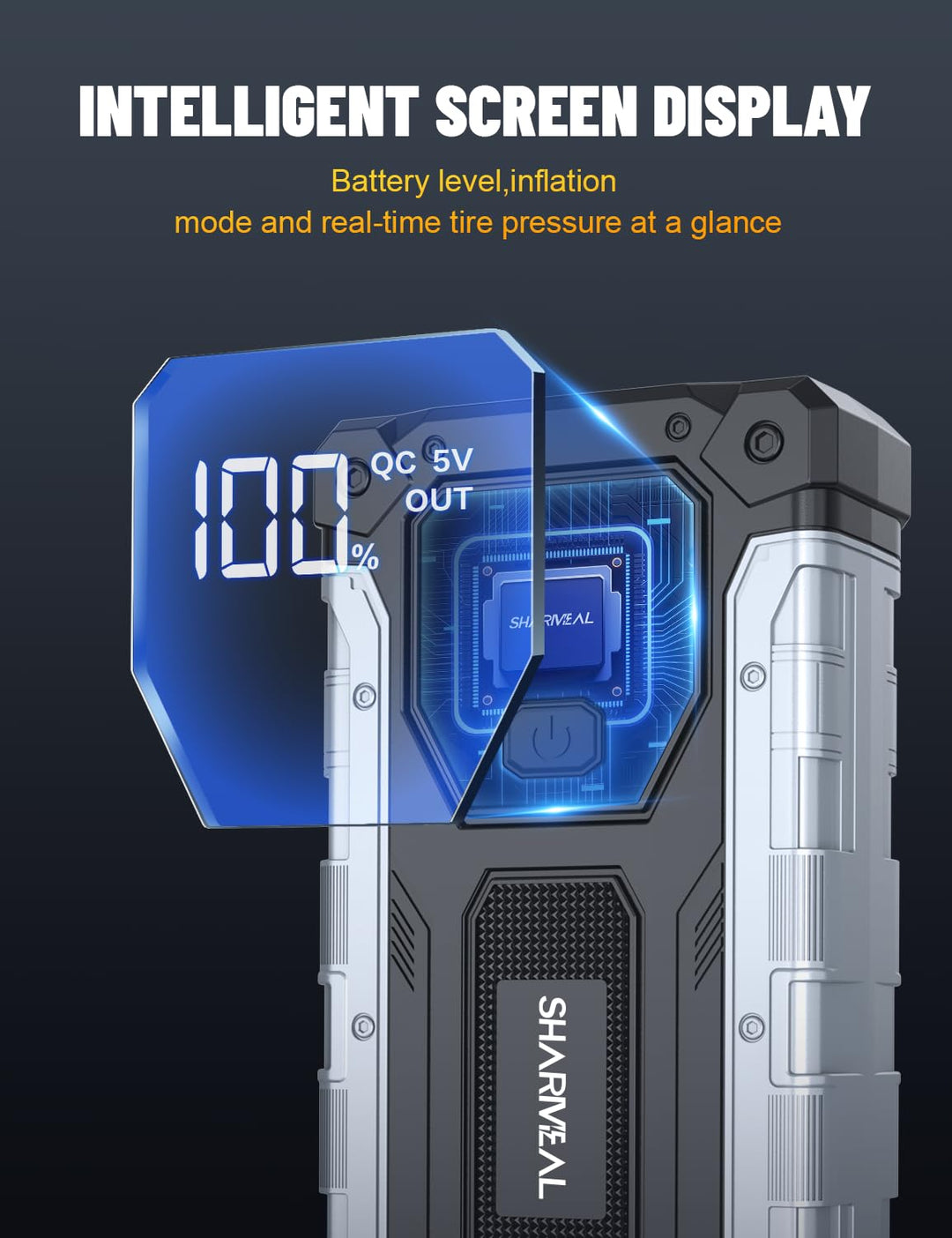 Arrancador de Bateria Sharmeai 5000A Portatil 12V