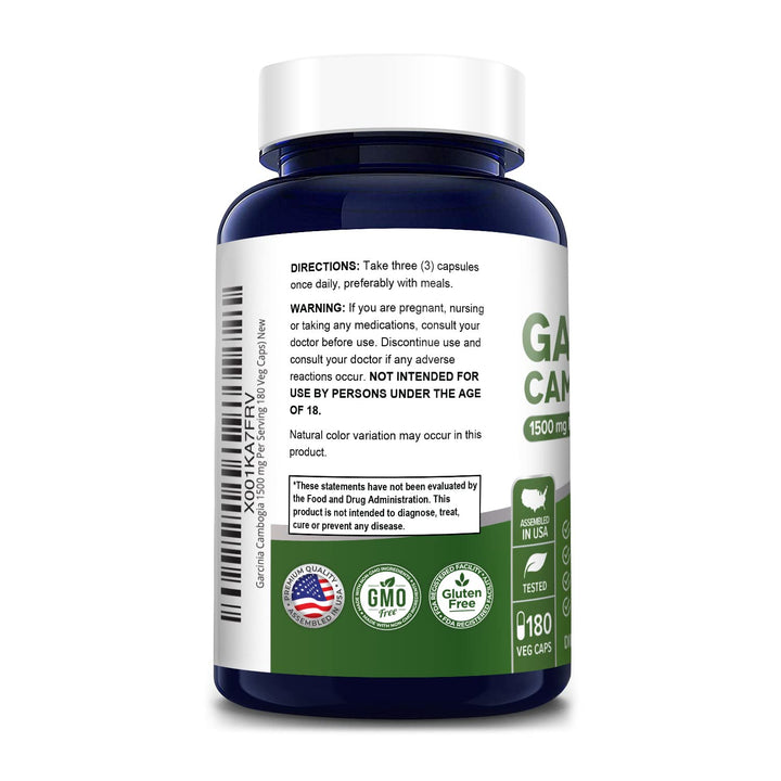 Garcinia Cambogia NusaPure 1.500 mg - 180 capsulas vegetales