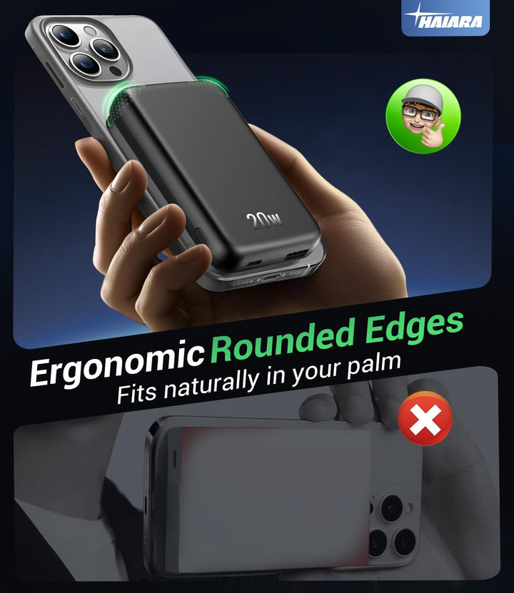 HAIARA MagSafe 10000mAh Power Bank inalámbrico 20W USB-C