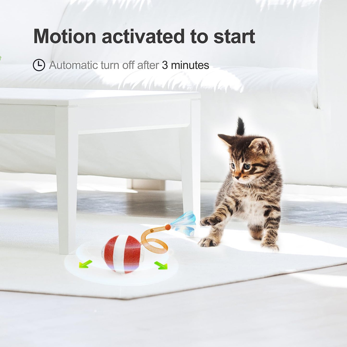 Bola JKanti CTB-3 Juguete Interactivo Automatico para Gatos