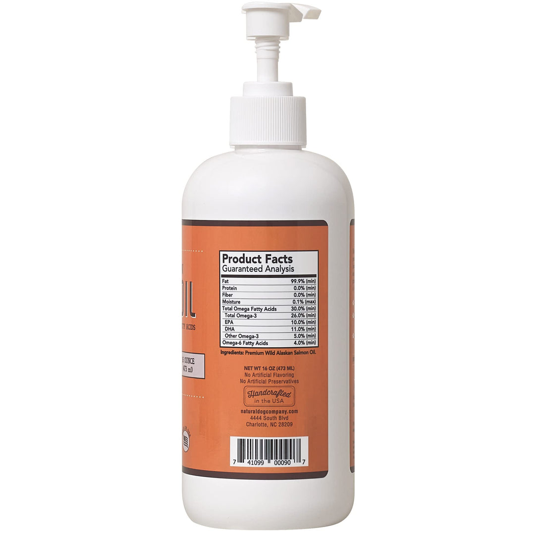 Natural Dog Wild Alaskan Salmon Oil 16 oz Aceite Omega 3 piel y perros