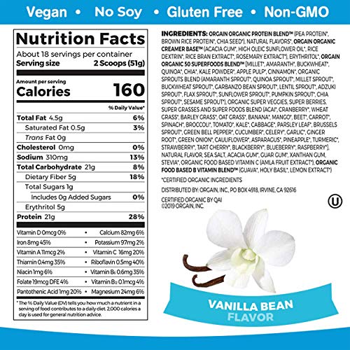 Orgain Proteina Vegana Organica +50 Superalimentos 2 lb