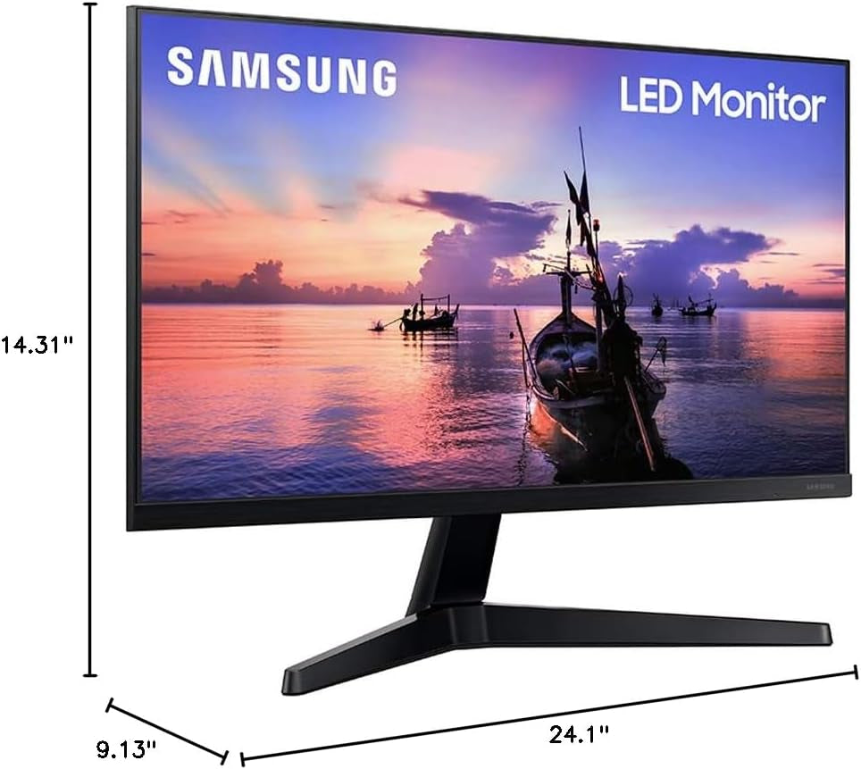 SAMSUNG 27" T35F Series FHD 1080P Computer Monitor, 75Hz, IPS Panel, HDMI, VGA (D-Sub), 3-Sided Border-Less, Freesync, LF27T350FHNXZA