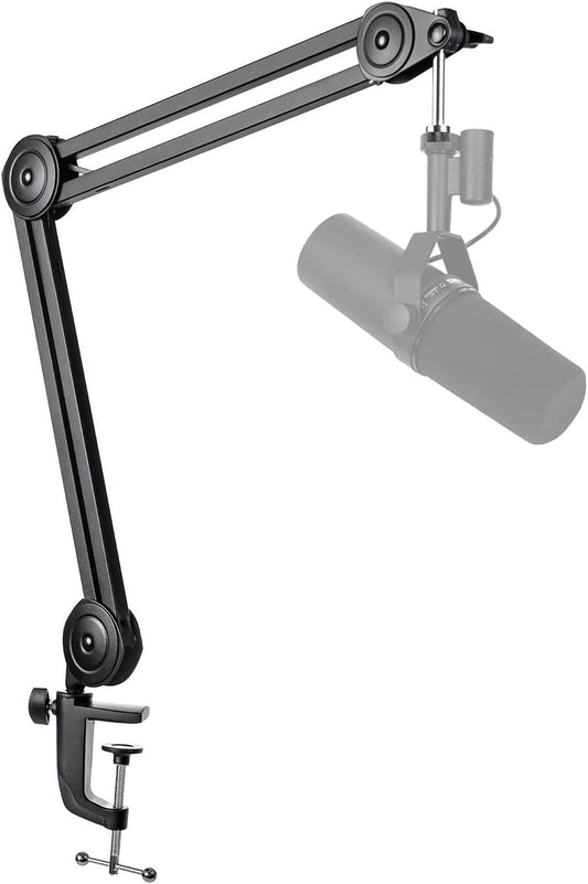 FIFINE Microphone Arm Stand-Heavy Duty Boom Arm, Suspension Scissor Adjustable Mic Stand with Desk Mount, 5/8" Screw, Cable Ties, for Recording Gaming Streaming Podcasting-Bm63