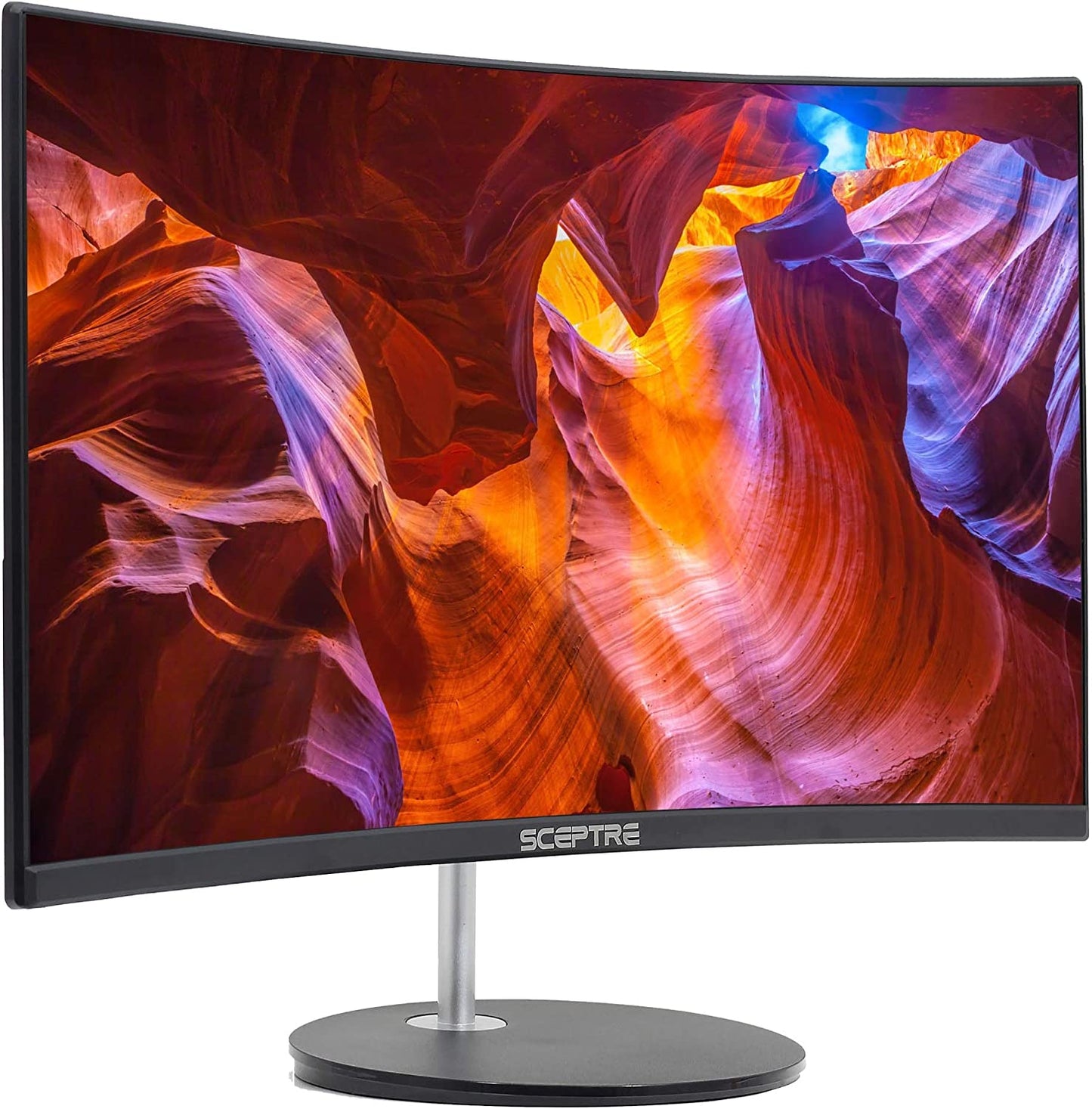 Sceptre Curved 24-Inch Gaming Monitor 1080P R1500 98% Srgb HDMI X2 VGA Build-In Speakers, VESA Wall Mount Machine Black (C248W-1920RN Series)