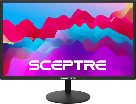 Sceptre 27-Inch FHD LED Gaming Monitor 75Hz 2X HDMI VGA Build-In Speakers, Ultra Slim Metal Black