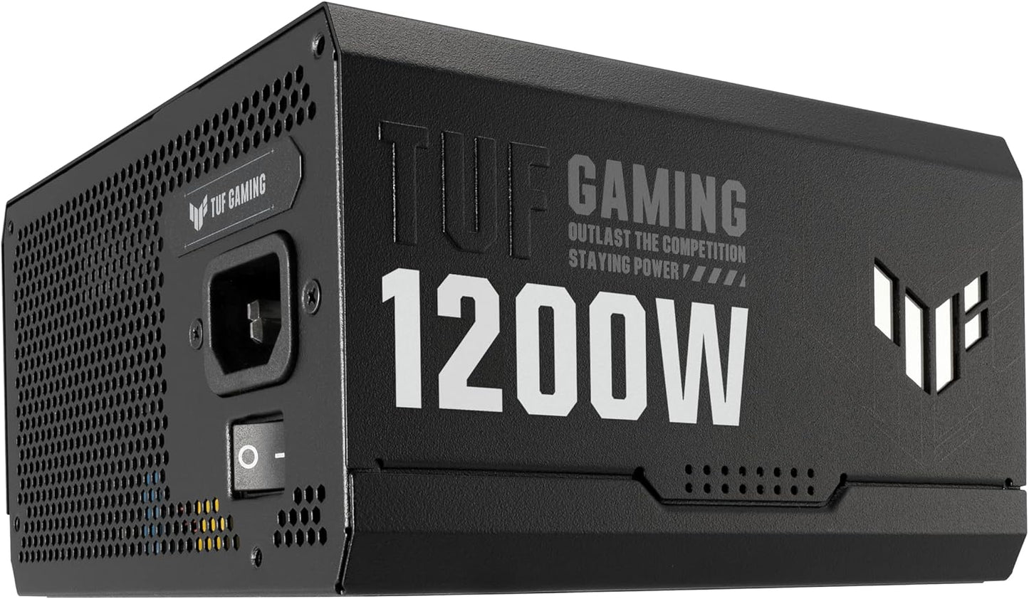 ASUS TUF Gaming 1200W Gold (1200 Watt, ATX 3.0 Compatible Fully Modular Power Supply, 80+ Gold Certified, Military-Grade Components, Dual Ball Bearing, Axial-Tech Fan, PCB Coating, 10 Year Warranty)