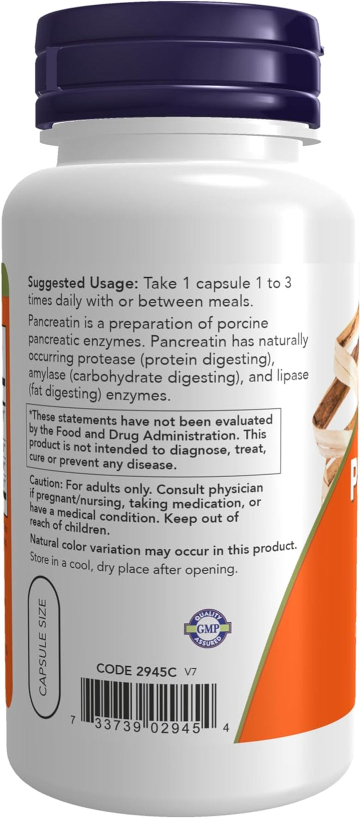 NOW Supplements, Pancreatin 10X 200 Mg with Naturally Occurring Protease (Protein Digesting), Amylase (Carbohydrate Digesting), and Lipase (Fat Digesting) Enzymes, 100 Capsules