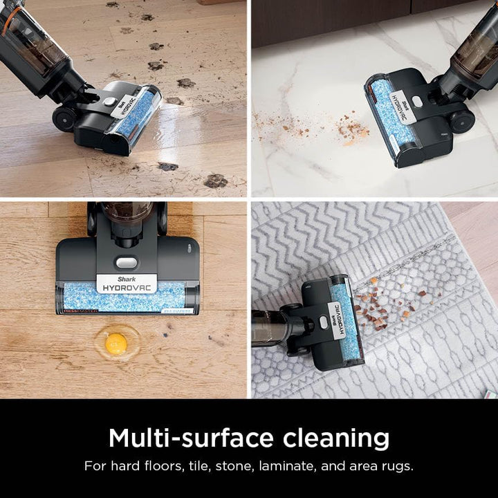 Shark Wet Dry Vacuum Mop All-In-One Cordless Hardfloor Cleaner, Hydrovac Messmaster, 3-In-1 Self-Cleaning System, Strong Suction with 2 Brushrolls & 2 Solutions, for Hard Floors & Area Rugs, AW261