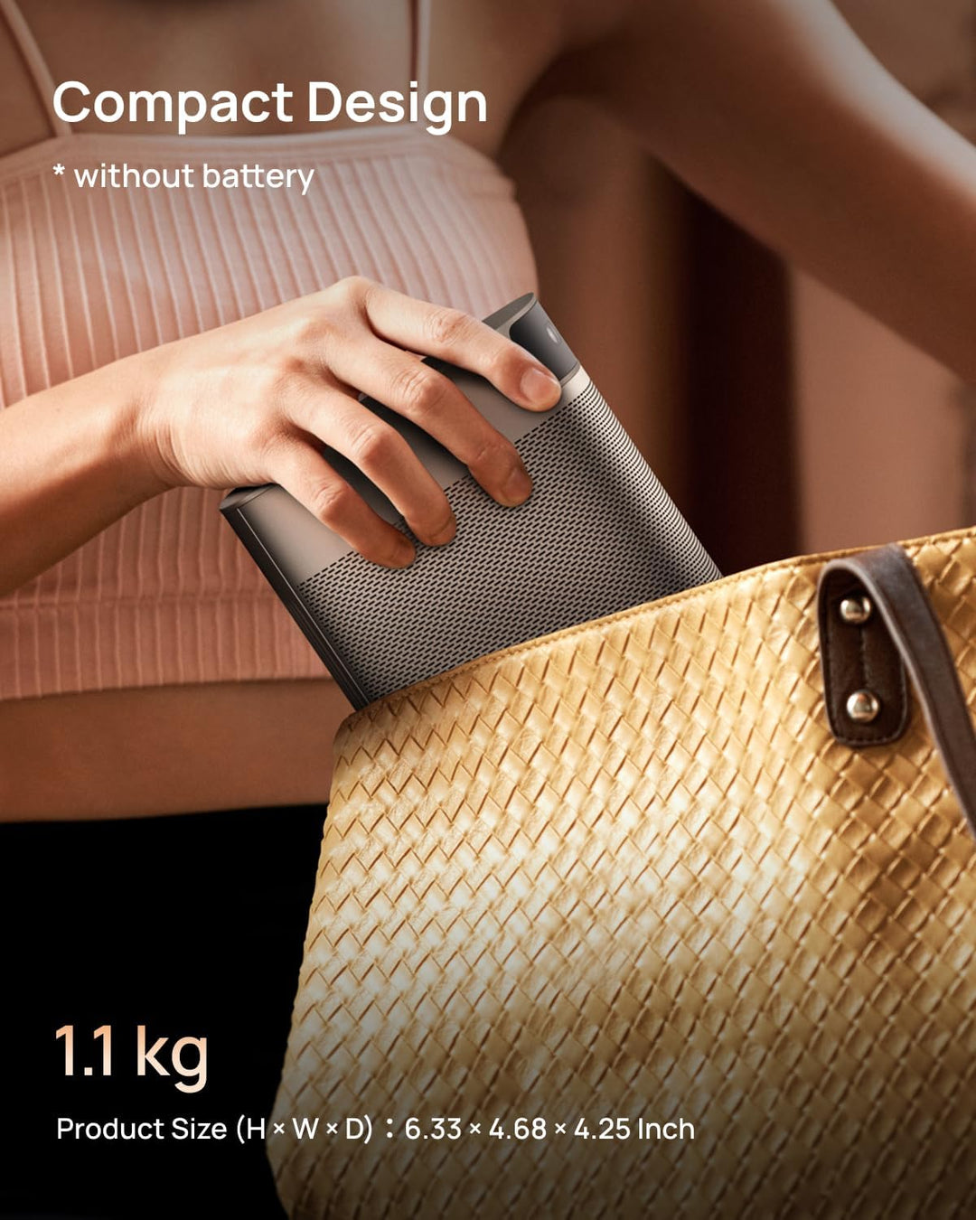 XGIMI Mogo 2 Pro 1080P Portable Projector, Mini Projector with Wifi and Bluetooth, Android TV 11.0, 400 ISO Lumens, 2X8W Speakers, Supports 4K, Auto Focus, Object Avoidance, and Screen Adaption