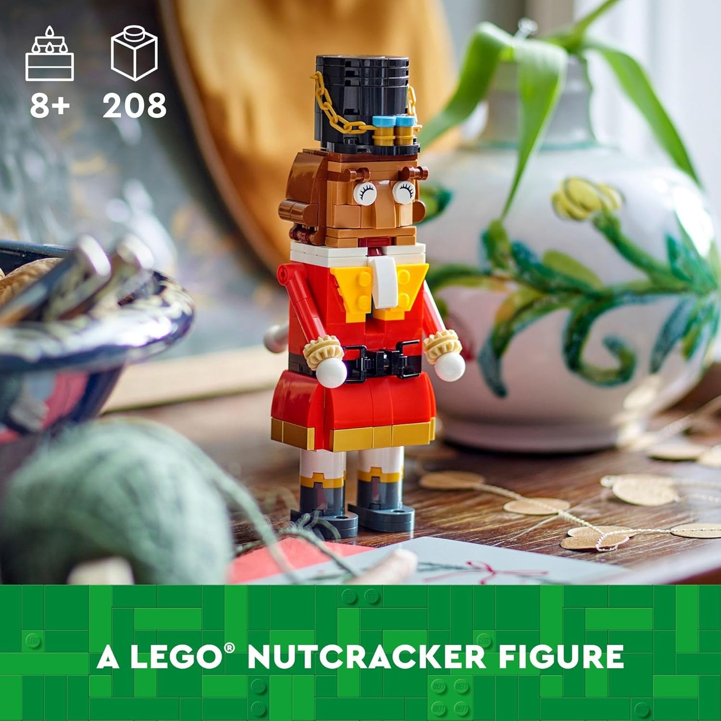 LEGO Nutcracker Christmas Decor - Building Toys for Kids, Boys & Girls, Ages 8+ - Nutcracker Decorations for Home - Gift Ideas for Christmas - Moveable Arms & Mouth - 40640