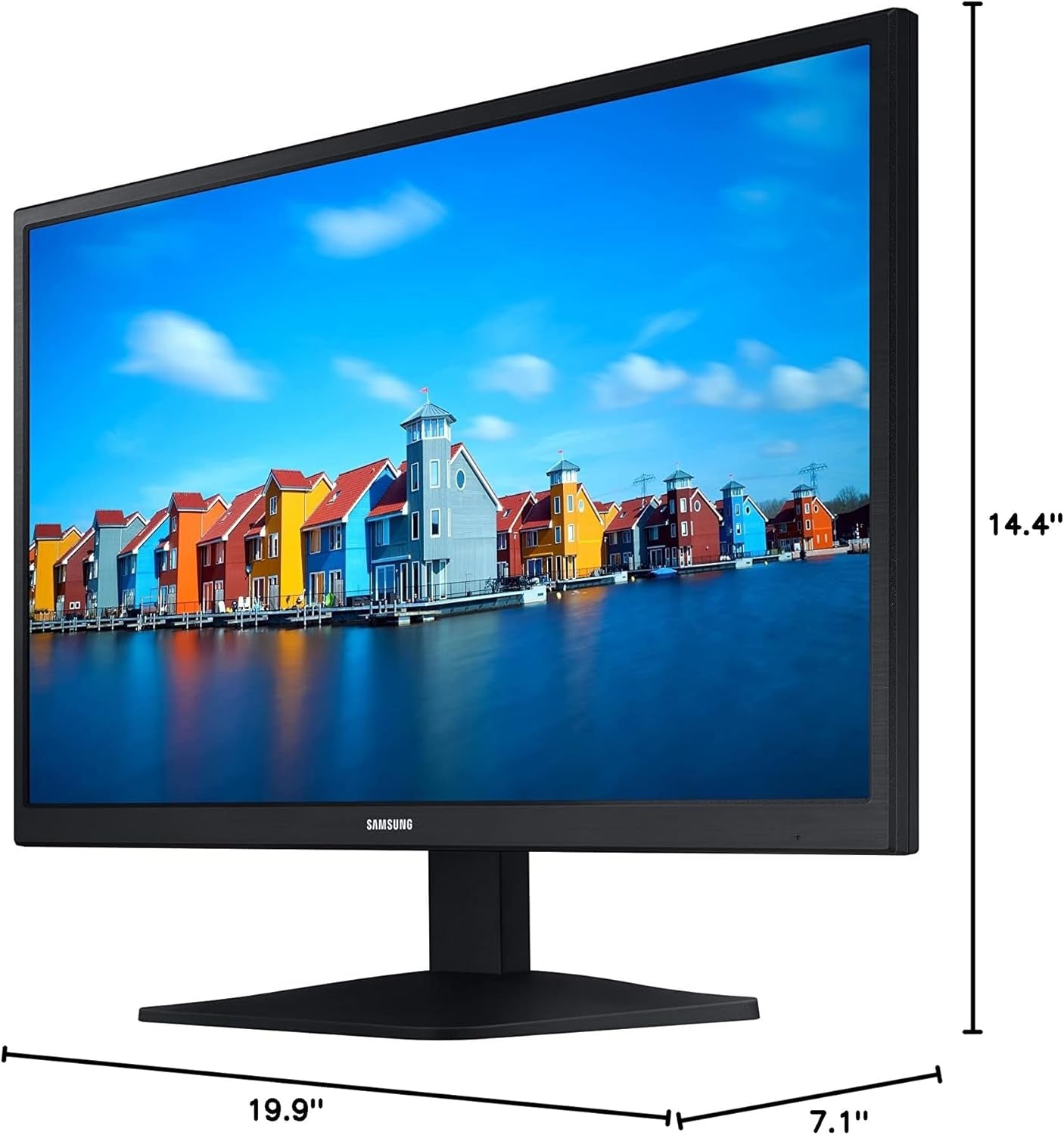 SAMSUNG S33A Series 22-Inch FHD 1080P Computer Monitor, HDMI, VA Panel, Wideview Screen, Eye Saver /Game Mode (LS22A338NHNXZA), Black