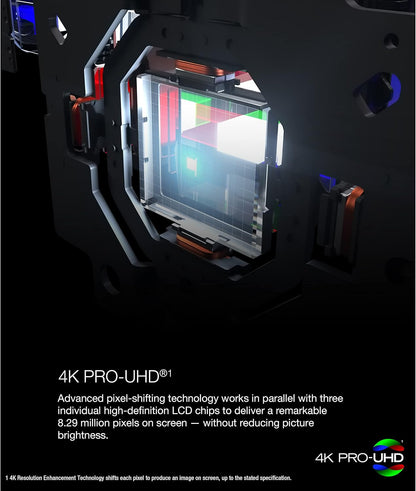 Epson Home Cinema LS11000 4K PRO-UHD Laser Projector, HDR, HDR10+, 2,500 Lumens Color & White Brightness, HDMI 2.1, Motorized Lens, Lens Shift, Focus, Zoom, 3840 X 2160, 120 Hz, Home Theater, Gaming