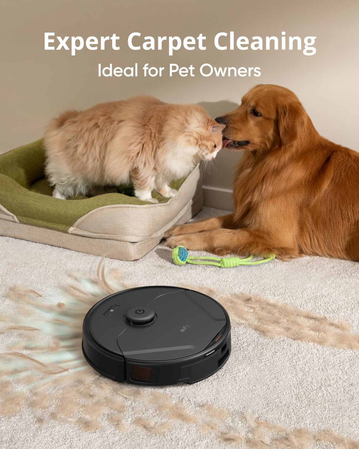 Eufy X8 Pro Robot Vacuum Self-Empty Station, Twin-Turbine 2X 4,000 Pa Suction, 45 Days Hands-Free Cleaning Ipath Laser, Pet Hair Deep Clean on Carpet, Smart Cleaner for Home with Pets