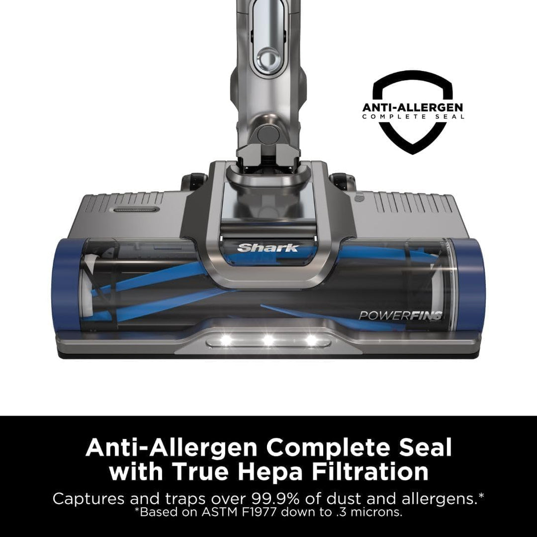 Shark Cordless Vacuum Cleaner with HEPA Filter, Lightweight, Portable, Rechargeable, Powerful Pet Hair Pickup, Removable Handheld, Crevice Tool, Dusting Brush, 50-Min Runtime, Blue, IZ363HT